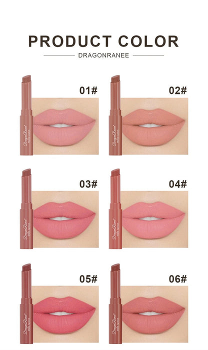 Nude Matte Waterproof Lipstick – Long-Lasting Velvet Red Lipsticks for Women, Non-Fading Lip Makeup