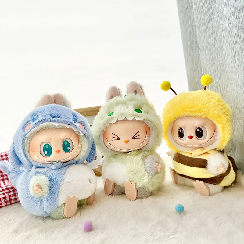 Cute Cartoon Green Dinosaur Outfit for Labubu Plush – Style Shark Macaron Clothes & Accessories