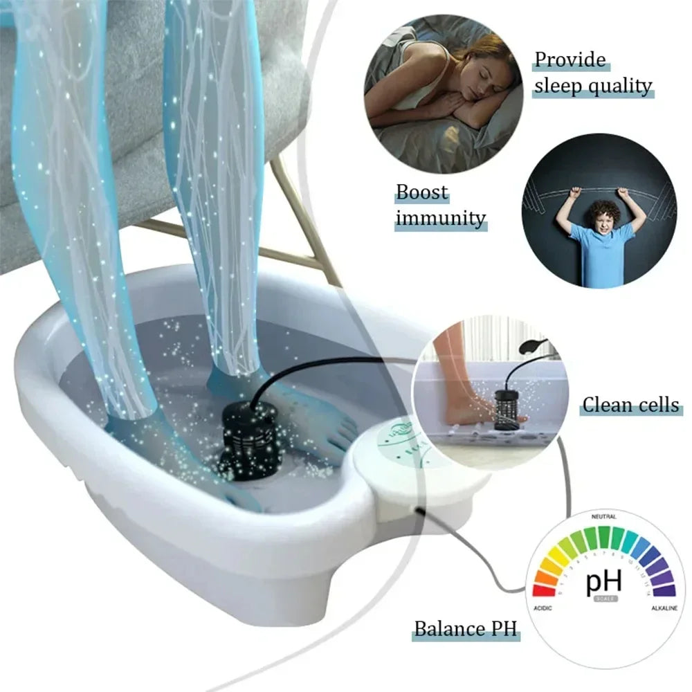 Detox Ionic Foot Spa Bath Machine — Foot Massage & Detox Therapy for Fatigue Relief, Health Boost & Vitality