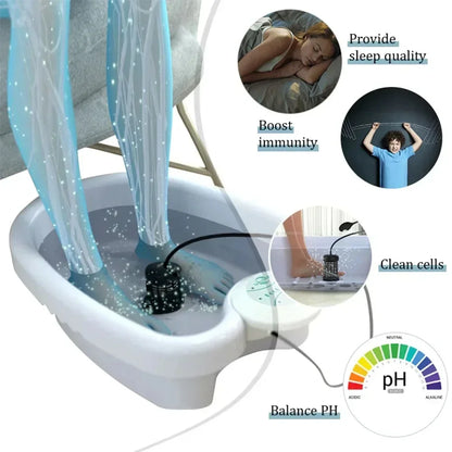 Detox Ionic Foot Spa Bath Machine — Foot Massage & Detox Therapy for Fatigue Relief, Health Boost & Vitality