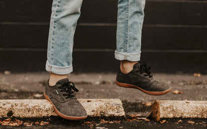 HOBIBEAR Men’s Barefoot Canvas Shoes – Minimalist Zero Drop Sneakers with Wide Fit