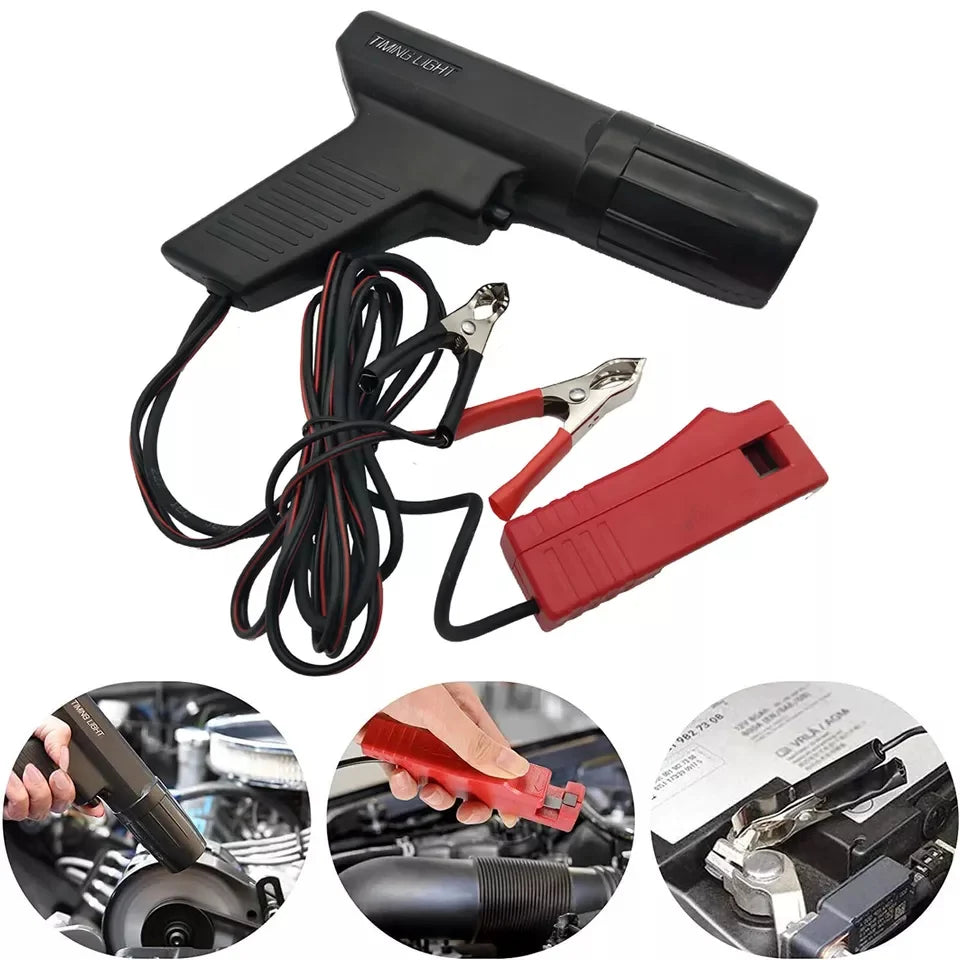 12V Car Ignition Timing Gun Induction Strobe Light for Gasoline Engines - Ideal for Car & Motorcycle Repair Tools