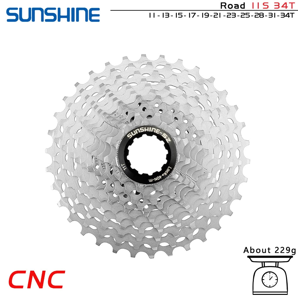 GOLDIX Ultralight CNC Road Bike Cassette — 11/12-Speed 28T-36T Sprocket for SHIMANO HG, K7 11S/12S