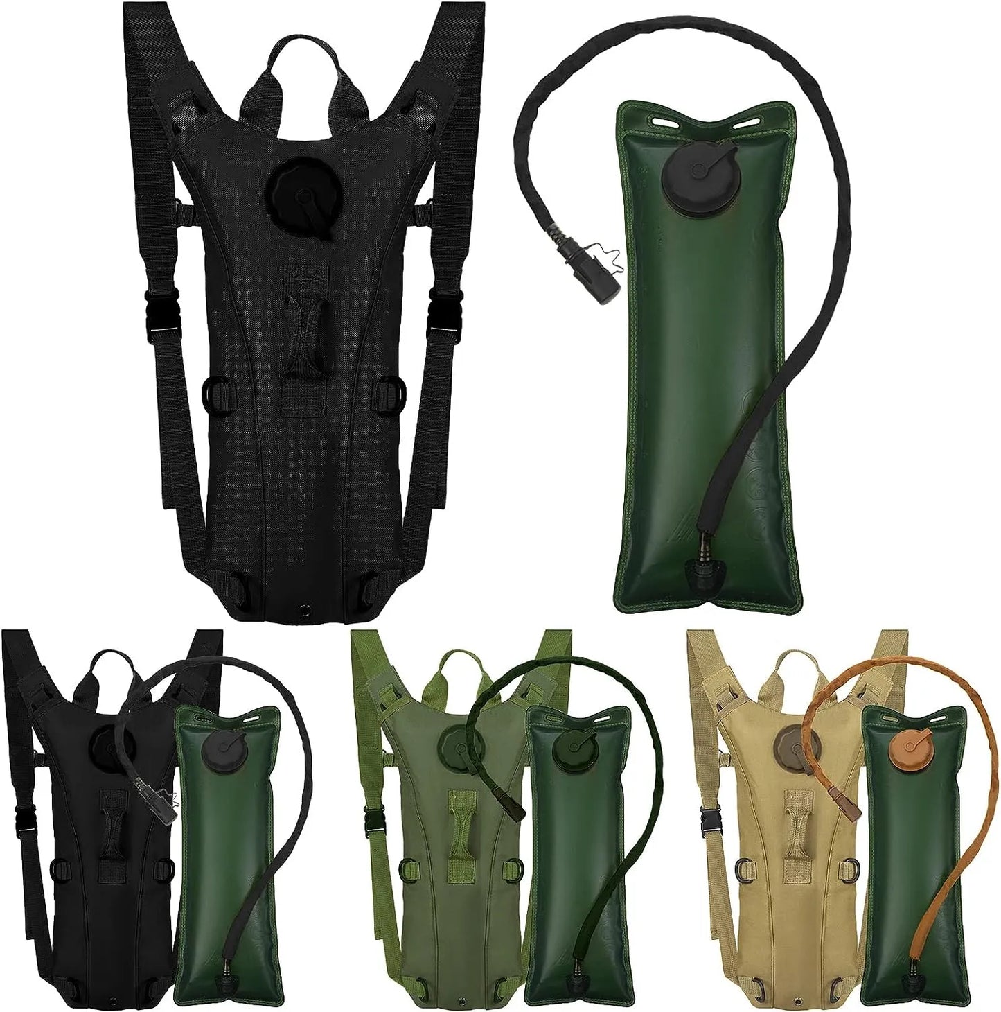 Tactical Hydration Pack Backpack: Military-Grade Waterproof Nylon Water Bag - 3L Bladder for Hiking, Cycling, Climbing