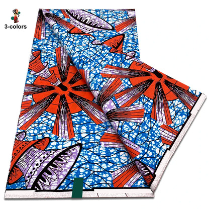 2026 Original African Wax Print Fabric - 100% Cotton Nigerian Ankara Batik Soft Pagne Material