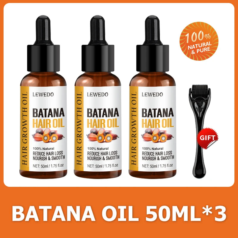 Lewedo Naturals Batana Oil - Pure Hair Care Treatment for Men & Women Nourishing Shiny Hair & Scalp Support
