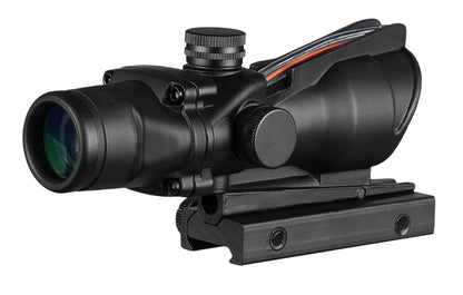 4X32 Hunting Riflescope – Fiber Optic Green & Red Dot Illuminated Reticle Tactical Sight