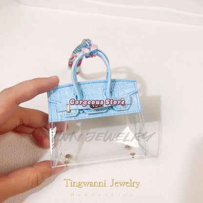 Mini Bag Keychain Pendant — Small Earphone Case & Accessory for H Family, Decorative Gift