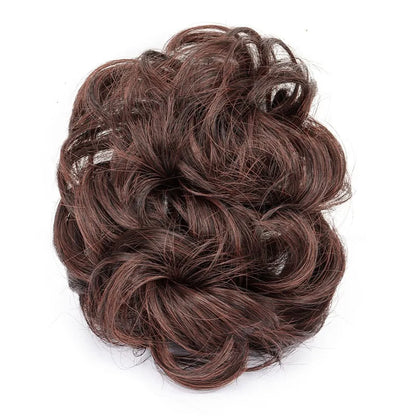H&STAR Synthetic Messy Bun Hairpiece – Claw Clip-on Hair Extension, Natural Hair Color Chignon Updo Wig for Women