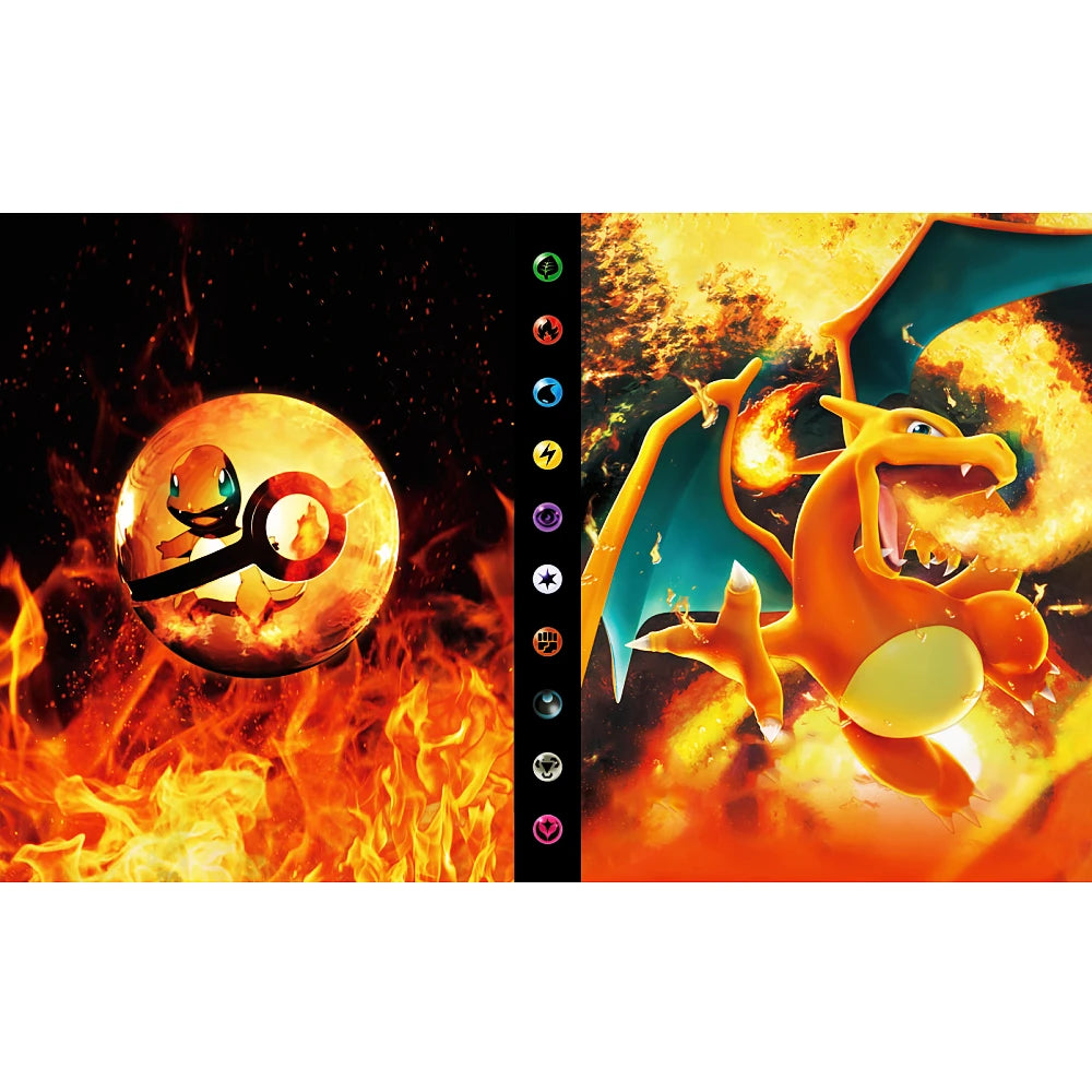 Charizard 240Pcs Card Album – Anime Card Binder for Mewtwo, Charizard & Collections, Protector Folder Gift