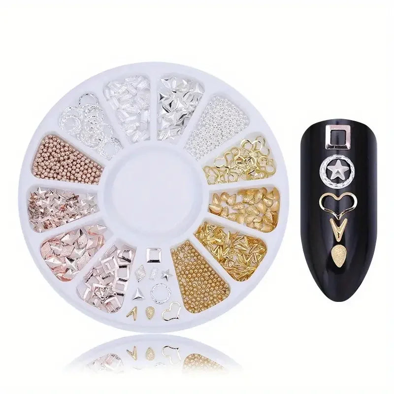 Nail Art Rhinestone Gems - Glitter Crystal Beads Manicure Decoration Accessories for Professional Nail Design