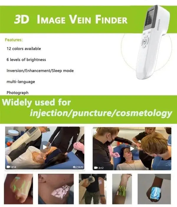 QV-600 Medical Vein Finder – Clinical Real-Size Adjustable Imaging Device for Newborn and Adult Vein Visualization & Detection Tool
