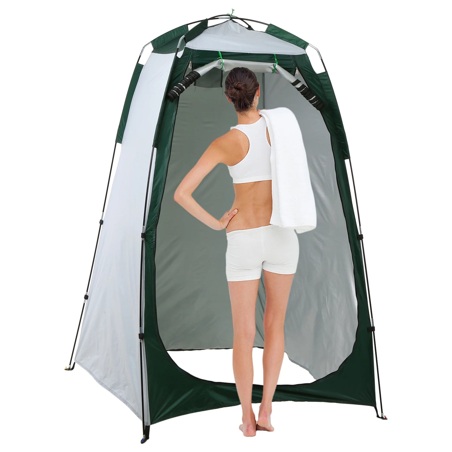 Portable Beach Shower Toilet Changing Tent – Privacy Shelter with Window, Sun & Rain Protection for Outdoor Camping Bathroom