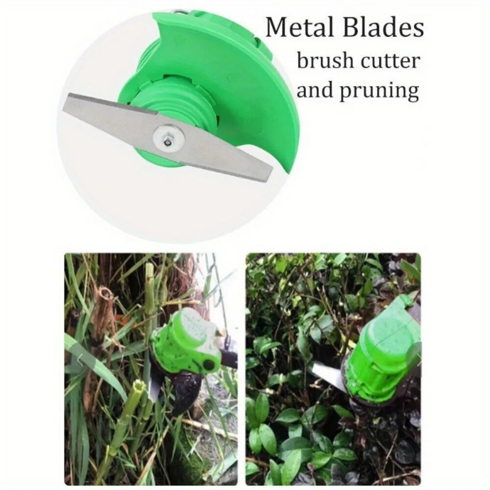 2024 Upgraded Cordless Electric Weed Eater — Battery Operated Lawn Trimmer, Wheel Edger, Mini Mower & Brush Cutter