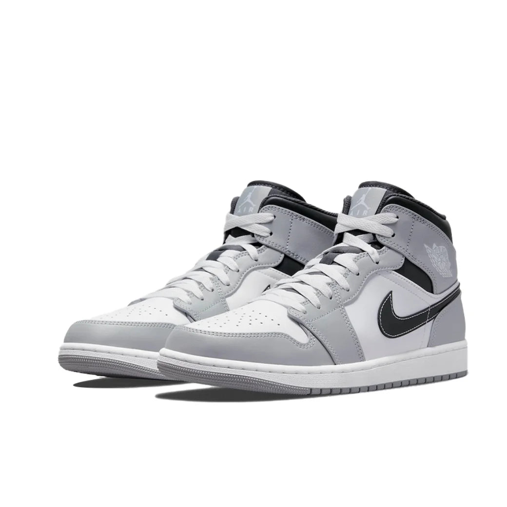 Nike Air Jordan 1 Mid – Original Retro Basketball Sneakers for Men | Classic Black & Red Colorway