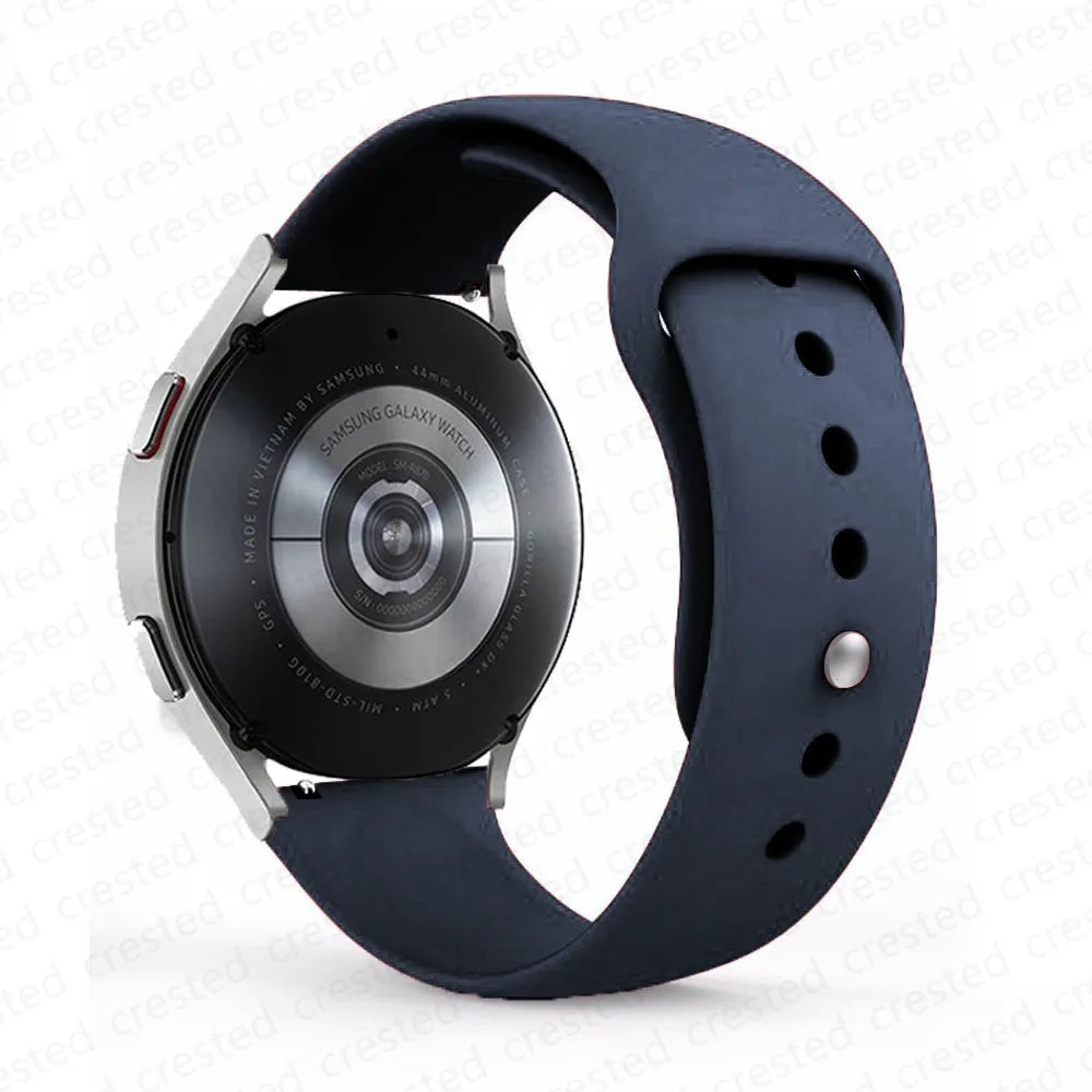 20mm/22mm Silicone Watch Strap – Compatible with Samsung Galaxy Watch 7/6/4 Classic, 5 Pro, 3, Active 2, Gear S3 & Huawei GT 2e/3/4 Bands