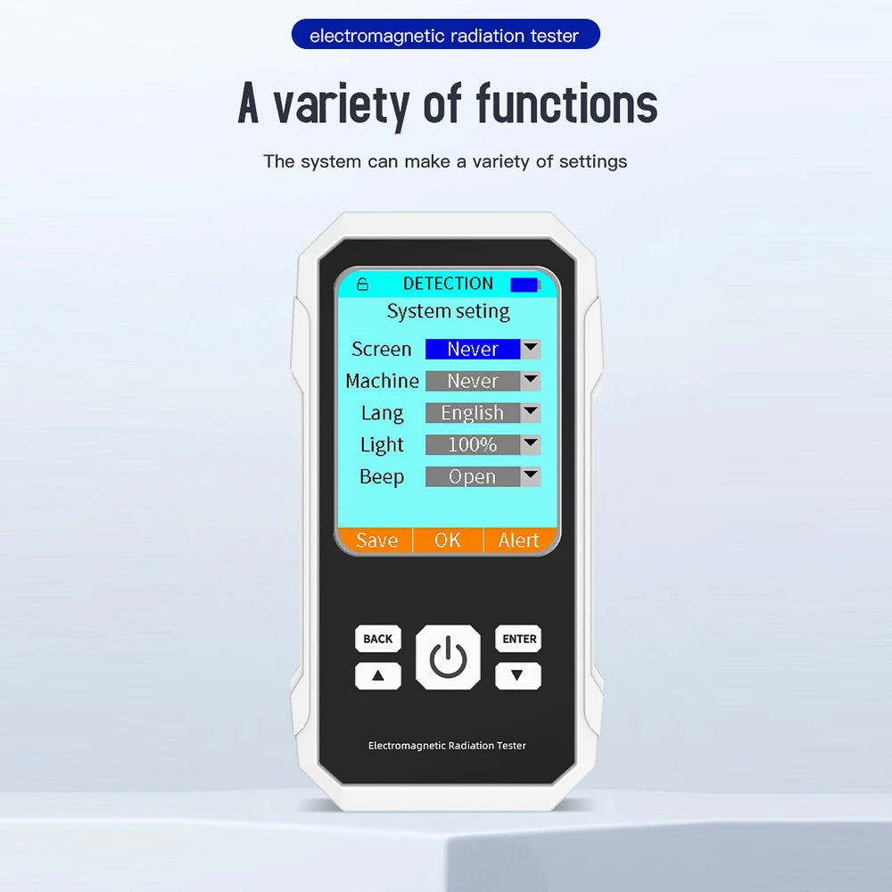 3-in-1 EMF Radiation Detector - Electric, Magnetic & RF Field Meter for Electromagnetic Radiation Testing