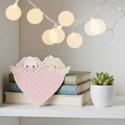 Cute Cartoon Bunny Felt Cork Board - Punch-Free Wall Photo & Message Board Room Decor