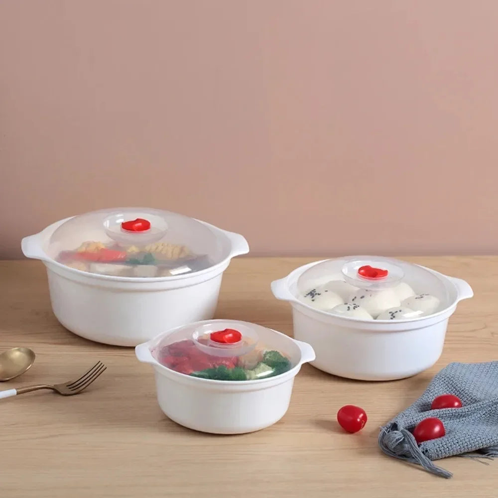 Microwave Oven Soup & Rice Steamer – Eco-Friendly Food Grade Heated Pot with Lid