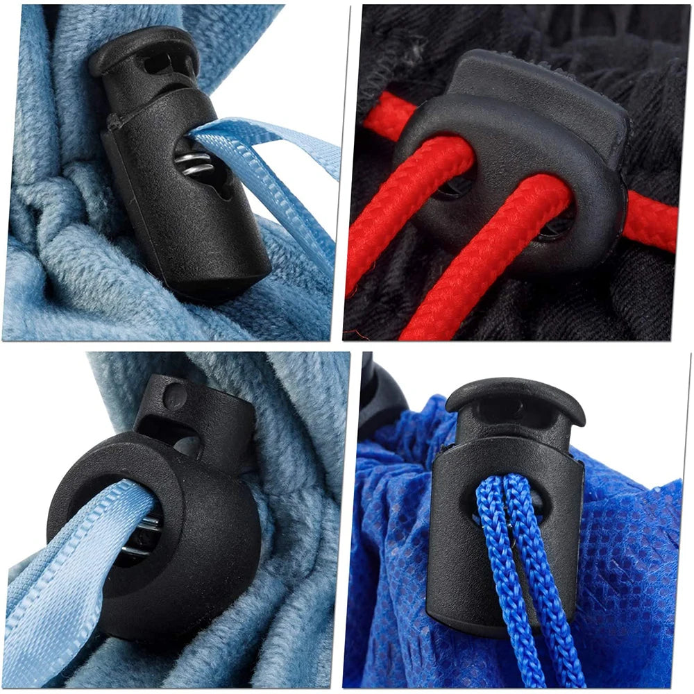 50pcs Plastic Cord Lock Toggle – DIY Spring Stopper for Lanyards, Drawstrings, Shoelaces & Clothing