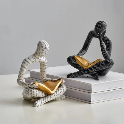 Modern Abstract Figure Statue - Nordic Style Sculptures and Figurines for Home Interior - Elegant Living Room Table Decorations