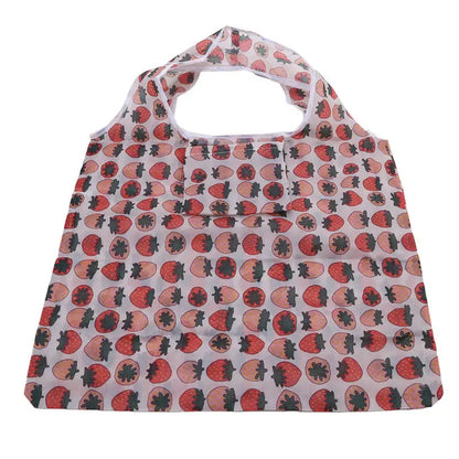 Portable Foldable Shopping Bag – Large Capacity Nylon Tote with Fashion Prints, Lightweight Reusable Travel & Grocery Essential Bag