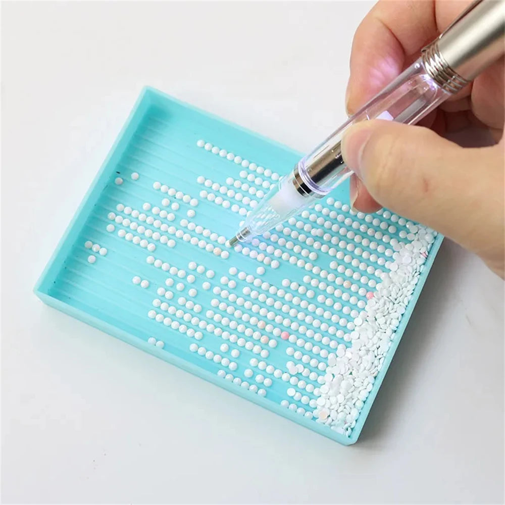 LED DIY Diamond Painting Pen with Light – Illuminated Drill Art Pen Applicator, Bead Lighting Tool & Accessories