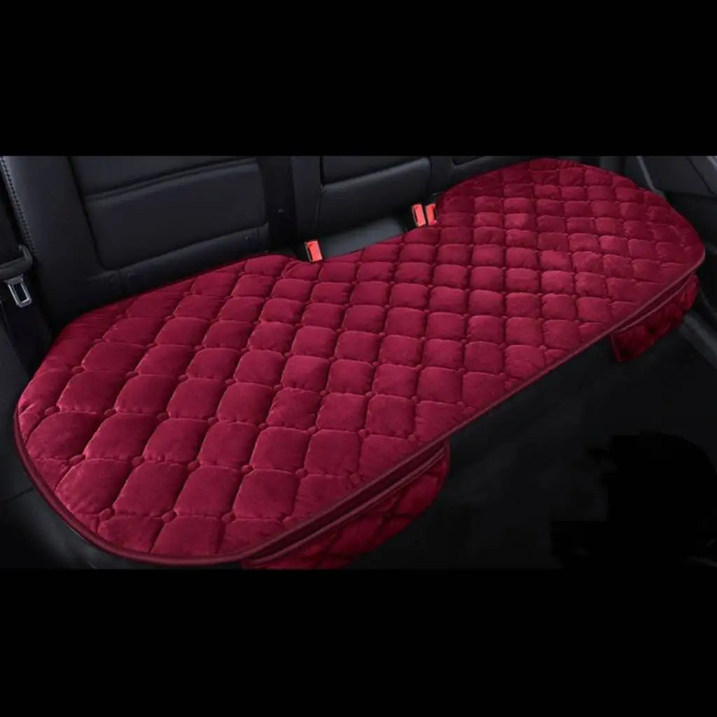 Universal Winter Warm Car Seat Cover Protector Set – 3-Piece Rear Seat Cushion & Back Cushion Auto Seat Protection for Cars, SUVs & Vans