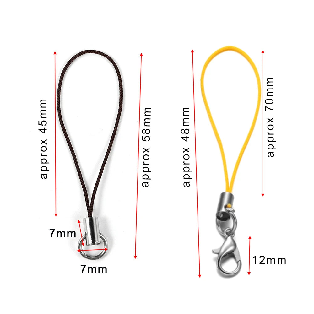 20/50/100PCS Lanyard Strap Cords - Lobster Clasp Rope Keychains for Charms, Pendants, Mobile Accessories & DIY Crafts