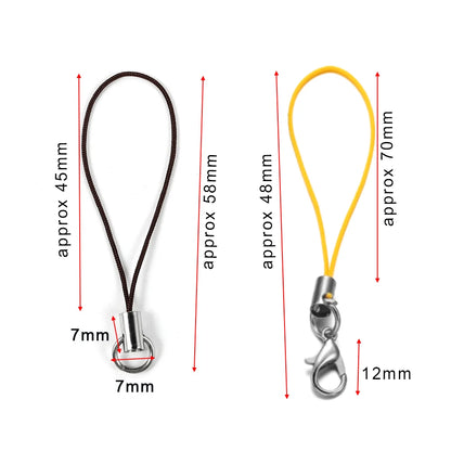 20/50/100PCS Lanyard Strap Cords - Lobster Clasp Rope Keychains for Charms, Pendants, Mobile Accessories & DIY Crafts