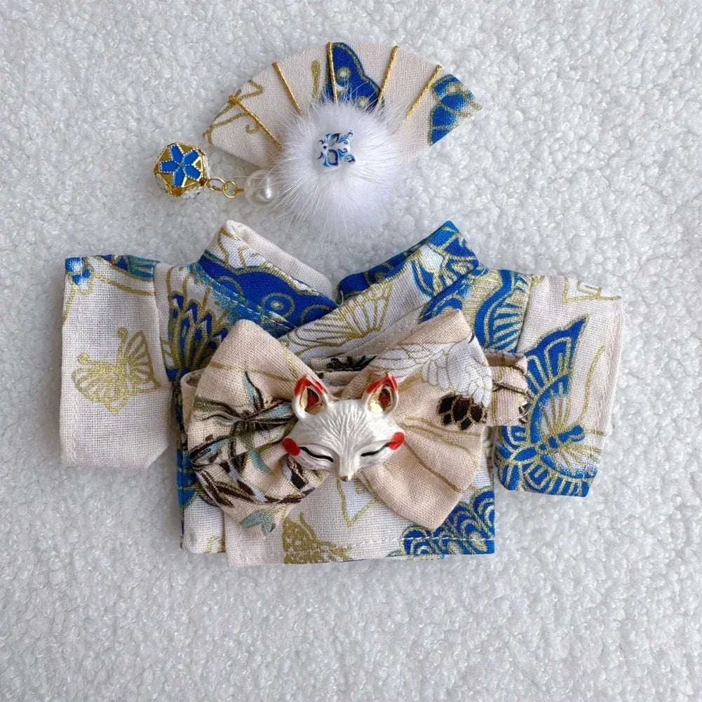 17cm Labubu V1-V3 Doll Clothes – Traditional Kimono Outfit Accessories, Fashion Gift