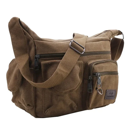 Men's Casual Sling Bag – Vintage Crossbody Messenger Shoulder Bag for Travel & Outdoor Use