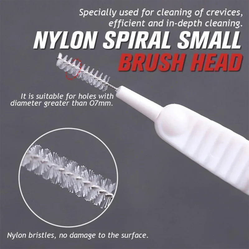 Multi-Pack Micro Nylon Shower Cleaning Brushes (10-100PCS) - Anti-Blocking Nozzle Brushes for Bathroom Accessories