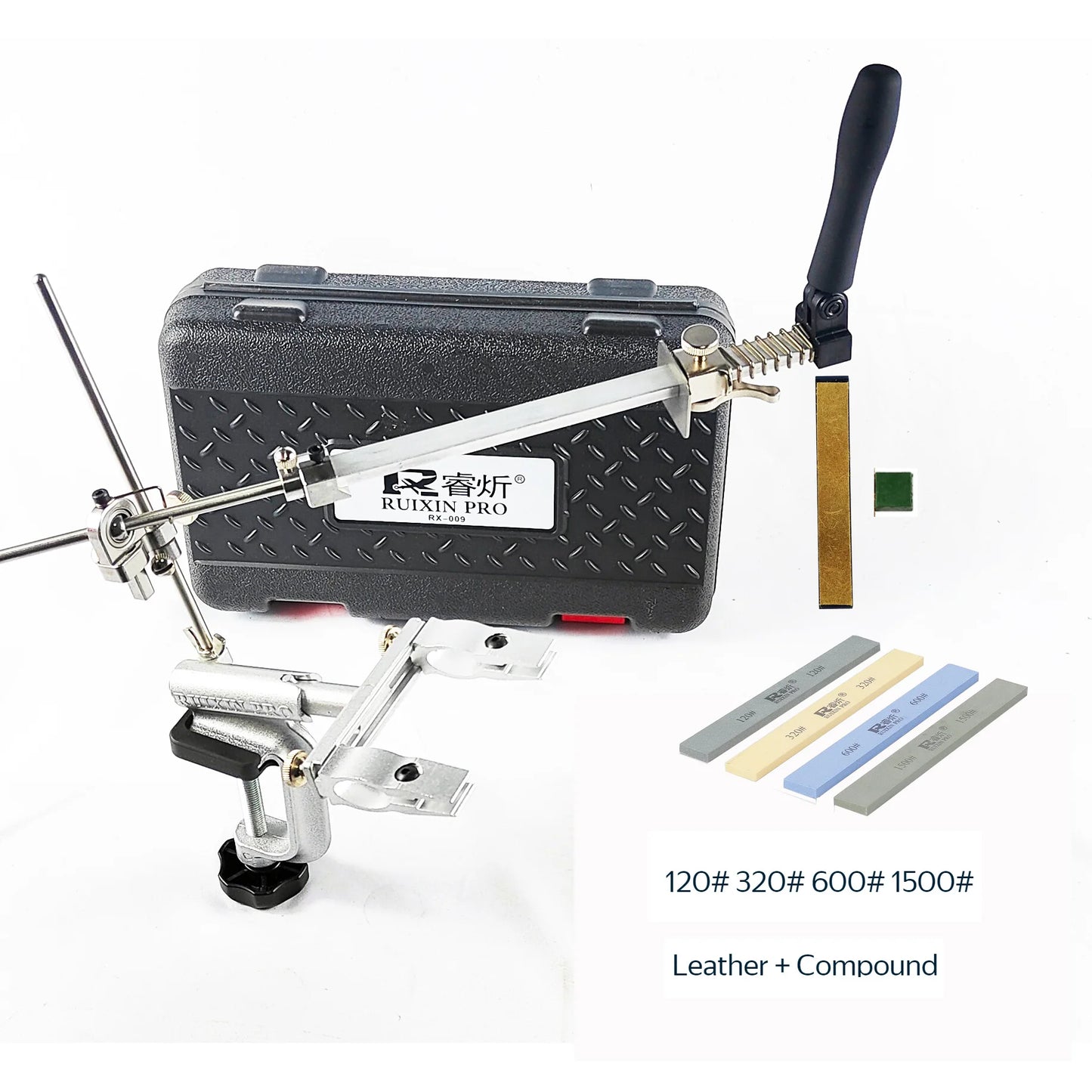 RUIXIN PRO RX-009 Knife Sharpener - Fixed Angle Diamond Whetstone Sharpening & Polishing System