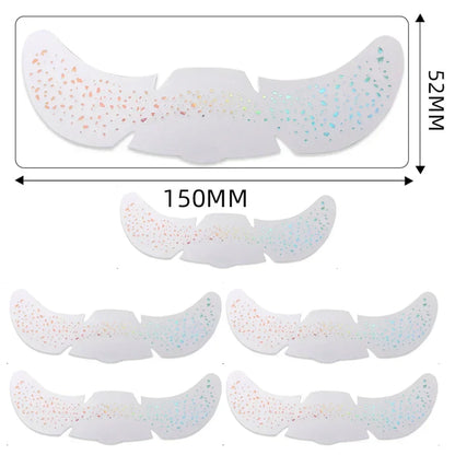 6pcs Hot Stamping Freckles Makeup Patches – Metallic Gold & Silver Temporary Tattoo Stickers for Face