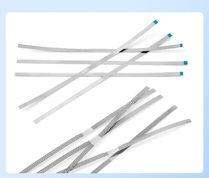 AZDENT Dental Diamond Polishing Strips – 5pc Stainless Steel Orthodontic IPR Fine & Medium Polish