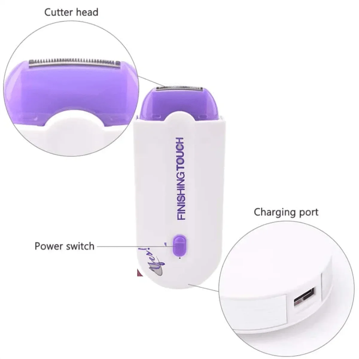 Professional Women's Electric Hair Removal Shaver — Multi-Use for Face, Bikini, Legs & Body