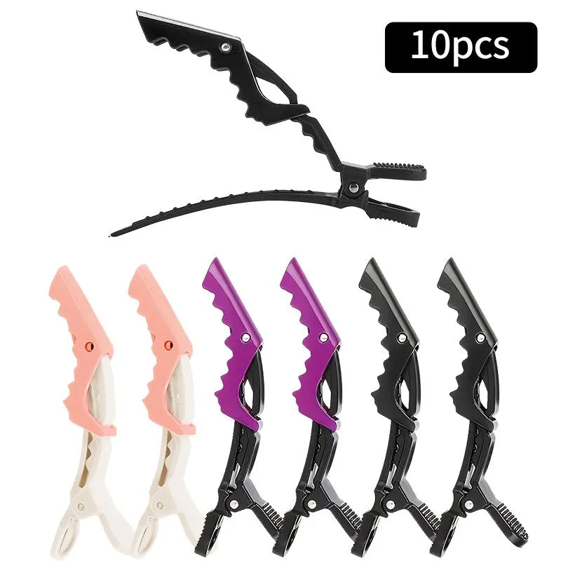 10pcs Hairdresser Clips - Professional Non-Slip Alligator Clips for Hair Styling, Salon DIY Accessories