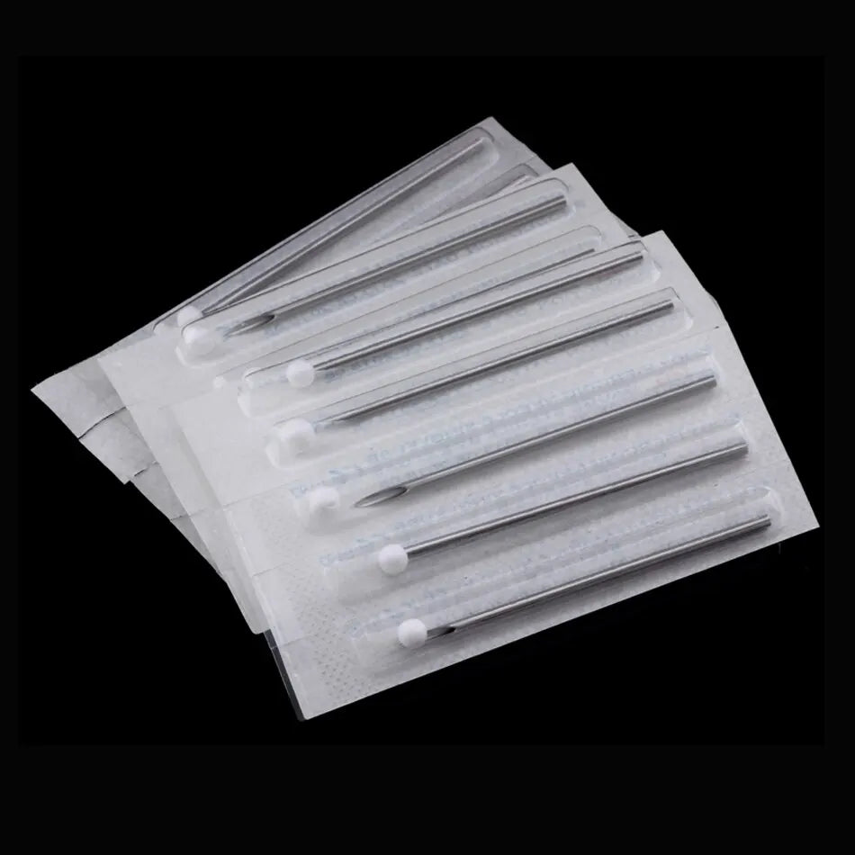 Disposable Body Piercing Tool Kit - Professional Piercing Needle & Clamp Set for Ear, Nose & Navel