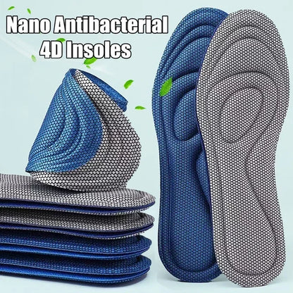 2 Pairs Memory Foam Orthopedic Insoles – Antibacterial, Sweat-Absorbing Shoe Inserts for Sports, Running, and Everyday Comfort