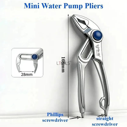 4-Inch Adjustable Water Pump Pliers - Heavy-Duty High-Hardness Multifunctional Pipe Repair Hand Tool