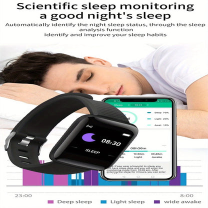 Smartwatch for Men & Women – Fitness Monitor, Message Alerts, Compatible with Xiaomi & Huawei, Perfect Birthday Gift