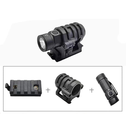 Tactical LED Flashlight Set - 3PCS Anti-Shock Outdoor Camping Helmet Light for Hunting & Emergency Use