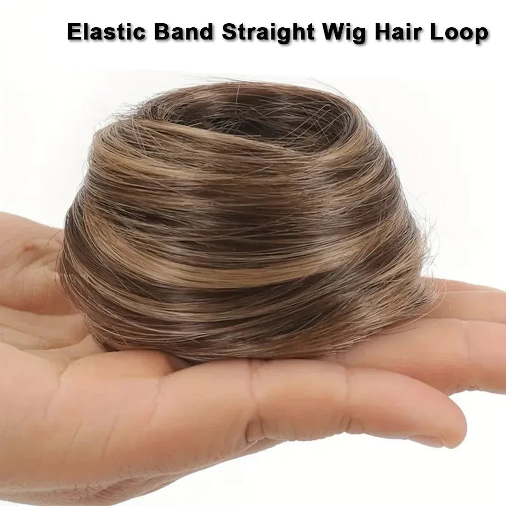 100% Human Hair Bun Ponytail Hairpiece – Brazilian Hair Scrunchie Updo, Donut Chignon Hair Extension for Women