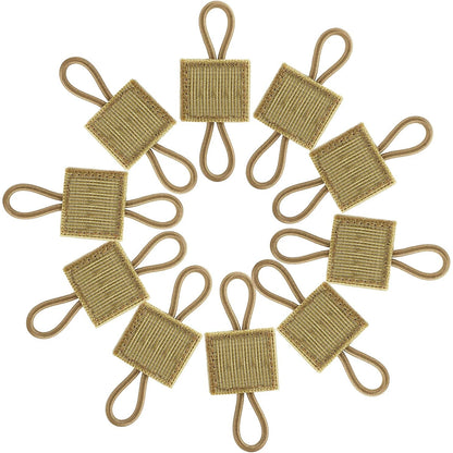 4/10Pcs MOLLE Elastic Retainer Straps - Tactical Webbing Attachment Buckles for Antenna, Flashlight & Gear Organization