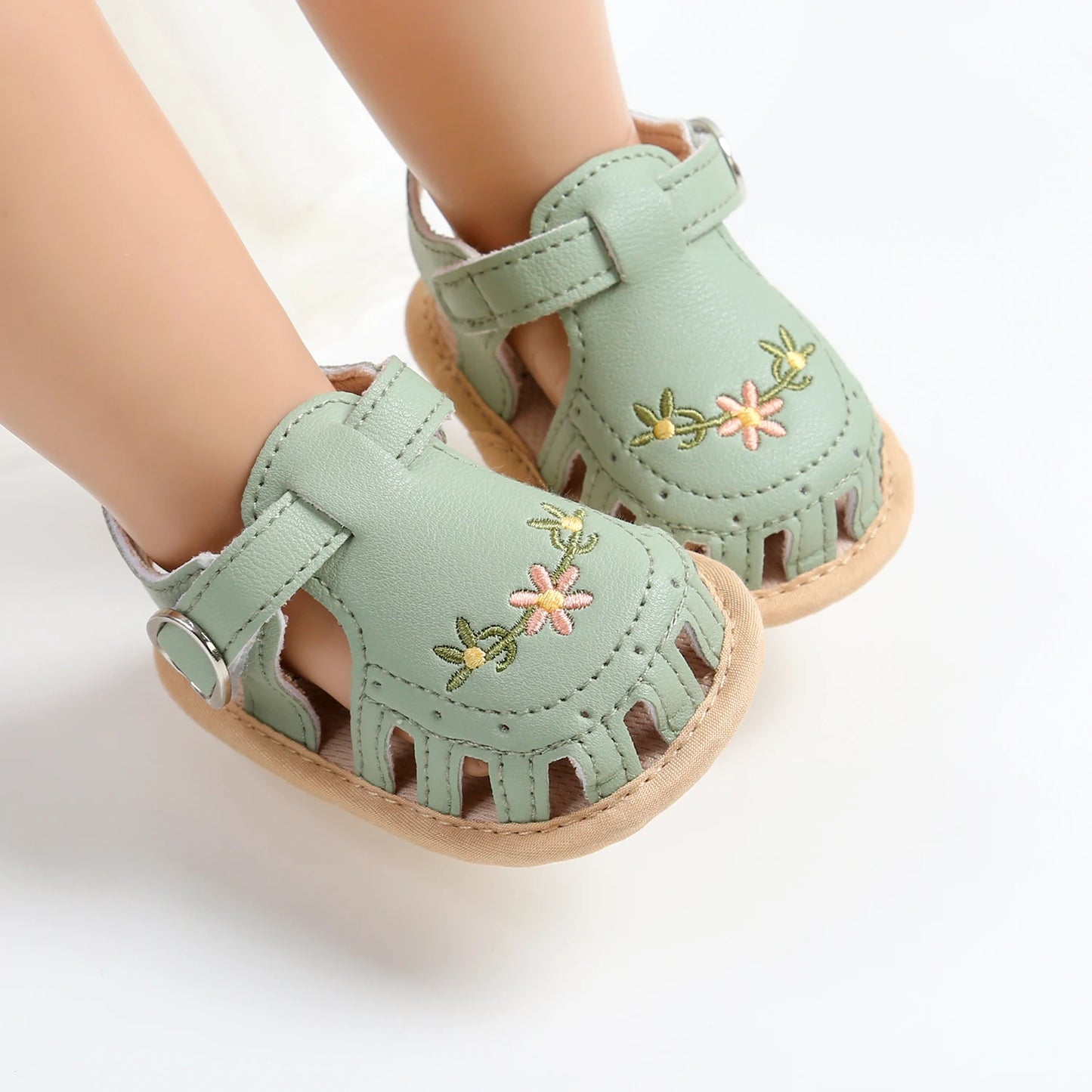 Infant Baby Sandals – Summer Newborn Crib Shoes, Flat First Walkers for Boys & Girls, Wedding Dress Shoes