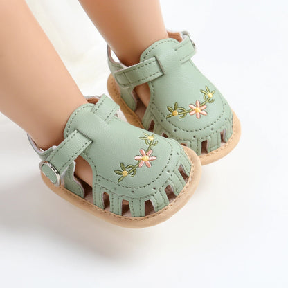 Infant Baby Sandals – Summer Newborn Crib Shoes, Flat First Walkers for Boys & Girls, Wedding Dress Shoes