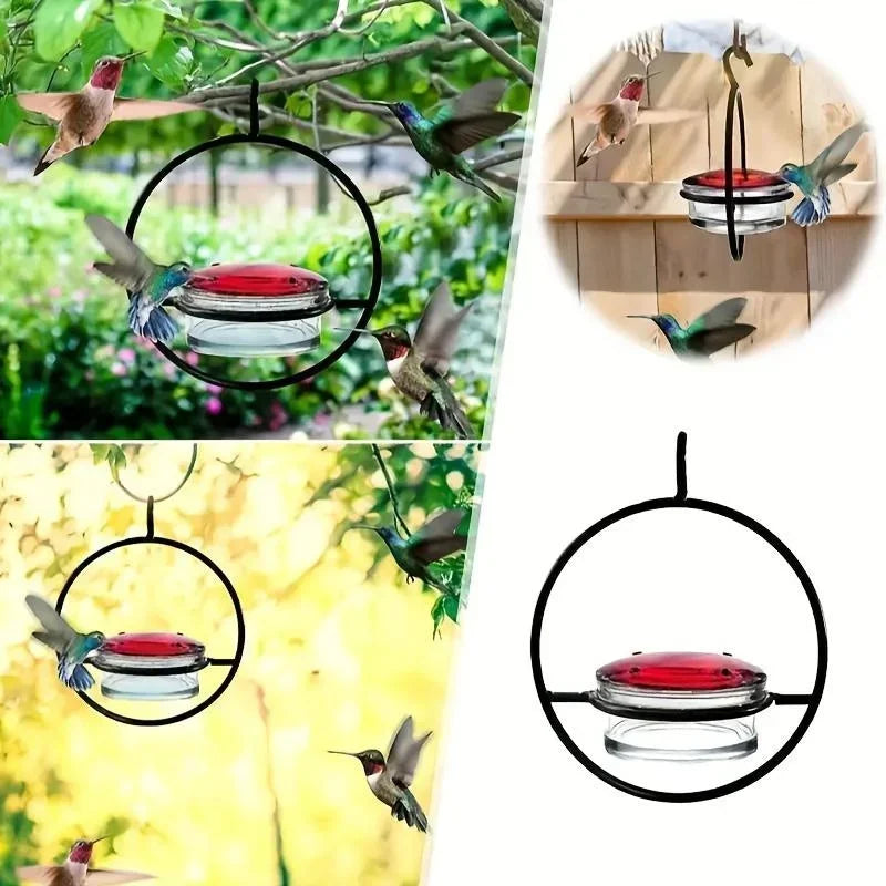 Circular Hanging Hummingbird Feeder – Water Feeder for Birds, Perfect for Gardens and Courtyard Bird Supplies