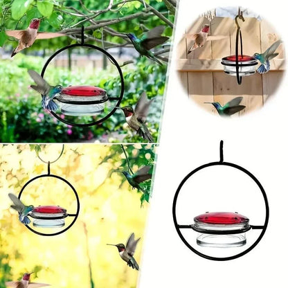 Circular Hanging Hummingbird Feeder – Water Feeder for Birds, Perfect for Gardens and Courtyard Bird Supplies