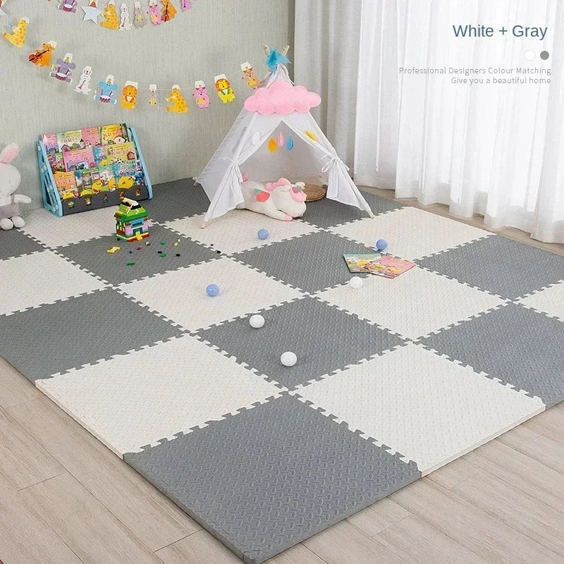 Pink Interlocking Foam Play Mat – Puzzle Floor Tiles for Baby Crawling, Exercise & Safe Play Area, 8/16Pcs Soft Non-Slip Kids Carpet